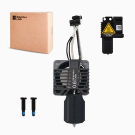 TEWIRROW Bamboo Lab Original P1P Hotend P1S Hardened Steel Hotend Kit Set with Fan, Complete Hot End Kit Assembly for Bambu LAB P1S,P1P 3D Printer (0.6MM)