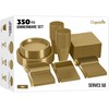 350 Pcs Gold Plastic Plates For Party, Gold Disposable Plates