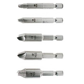 CENPEK 5Pcs Screw Extractor Kit and Stripped Screw Remover Damaged Screw Extractor Kit Screw Remover Set Screws Bolt Extract Drill Bit Tools