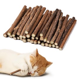 Adiwo Catnip Sticks, Pack of 32 Matatabi Cat Sticks Catnip Toy Matatabi Stick Cat Sticks Catnip Teeth Cleaning Dental Cat Toy for Cats Dental Care 6-8 mm