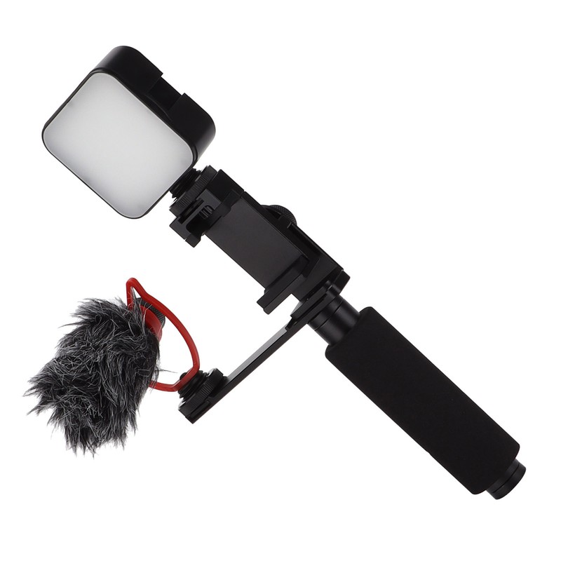 YELANGU Smartphone Vlogging Hand Grip Set Video Recording Holder Handle