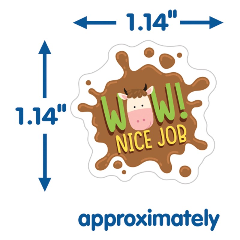 Eureka Brown Cows Chocolate Milk Scented Stickers, Pack of 80