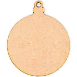 Galtopia Wooden Christmas Blank Bauble for Crafting Pack of 10 - MDF Craft Shape for Christmas Crafters (Approx 8cm x 7cm)
