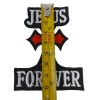 Unbranded Jesus Forever Cross Embroidered Iron-On Patch 3.25"x2.5" r Jackets