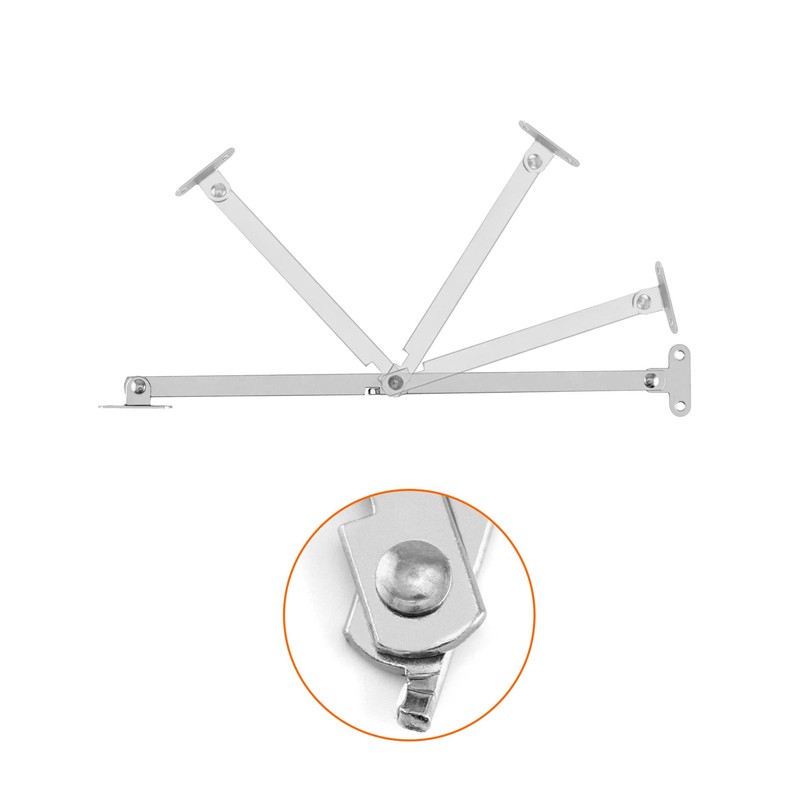QWORK® 4 Pcs Steel Drop Down Hinge, Lid Stay Folding