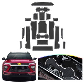 SKTU for 2021 2022 2023 2024 2025 2026 Chevy Trailblazer Door Slot Mat Non-Slip Interior 2024 2025 2026 Chevy Trailblazer Door Groove Gate Pad Fit Door Compartment Cup Center Console Liners (White)