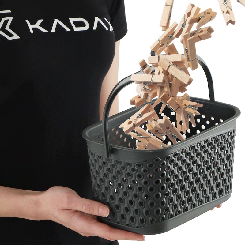 KADAX Classic Clothes Peg Basket, Peg Basket for Clothesline, Peg