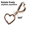 ZROSDSGY 12 Pcs Heart Swivel Spring Clasps，Metal Spring Key Chain