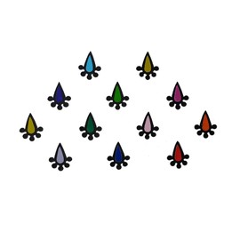 Comet Busters Multicolor Traditional Face Jewels Bindi Stickers Indian Bindi for Women