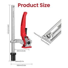 Frstem 2 Pcs MFT Table Workbench Quick Ratchet Bench Dog Clamp,3/4" (19mm) Ratcheting Table Clamp, Stable Dog Hole Clip for Woodworking & DIY Projects,Adjustable Hold Down Grip for Workbench Fixing
