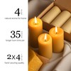 Natural Beeswax Candles 4 Packs, Beeswax Pillar Candles with 140
