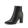 DREAM PAIRS Women's Chunky Heel Ankle Booties Pointed Toe Short