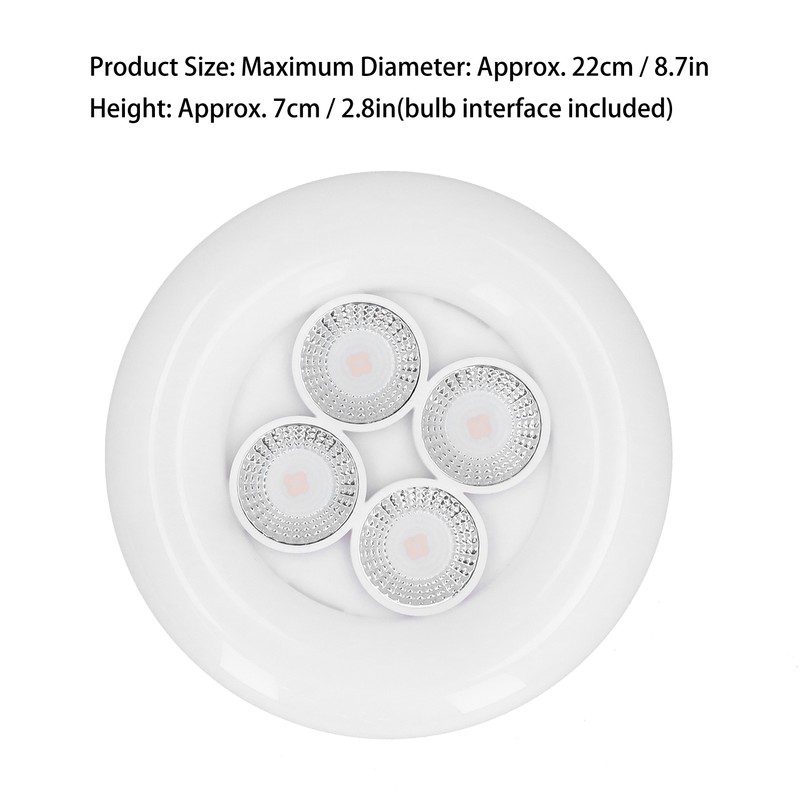 LED 4‑Hole LED Spot Light 3‑Gear Adjustable Spotlight for Garage