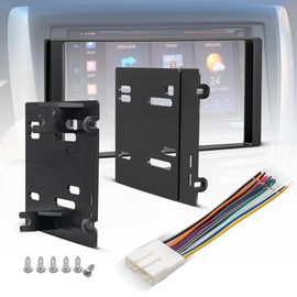 NuIth Double DIN Radio Installation Dash Kit W/Radio Wire Harness Fits for Subaru Forester/Impreza/WRX 2008-2014, Aftermarket Radio Dash Stereo Mounting Installation Trim Bezel Bracket Wire Kits