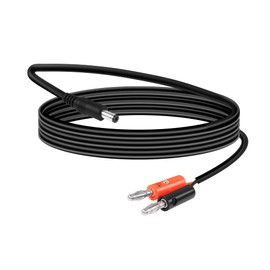 QIANRENON 4mm Banana Plug to DC5.5mm×2.1mm charging cable,DC5521 Male to Double Banana Male Plug Power Cable,18AWG,for DC 12V-24V Instrumentation Equipment,2m/6.6ft