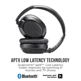 MEE audio Matrix Cinema - Auriculares inalámbricos Bluetooth con aptX de baja latencia y mejora de audio CinemaEAR para un sonido más claro en programas de televisión y películas (Reacondicionado)
