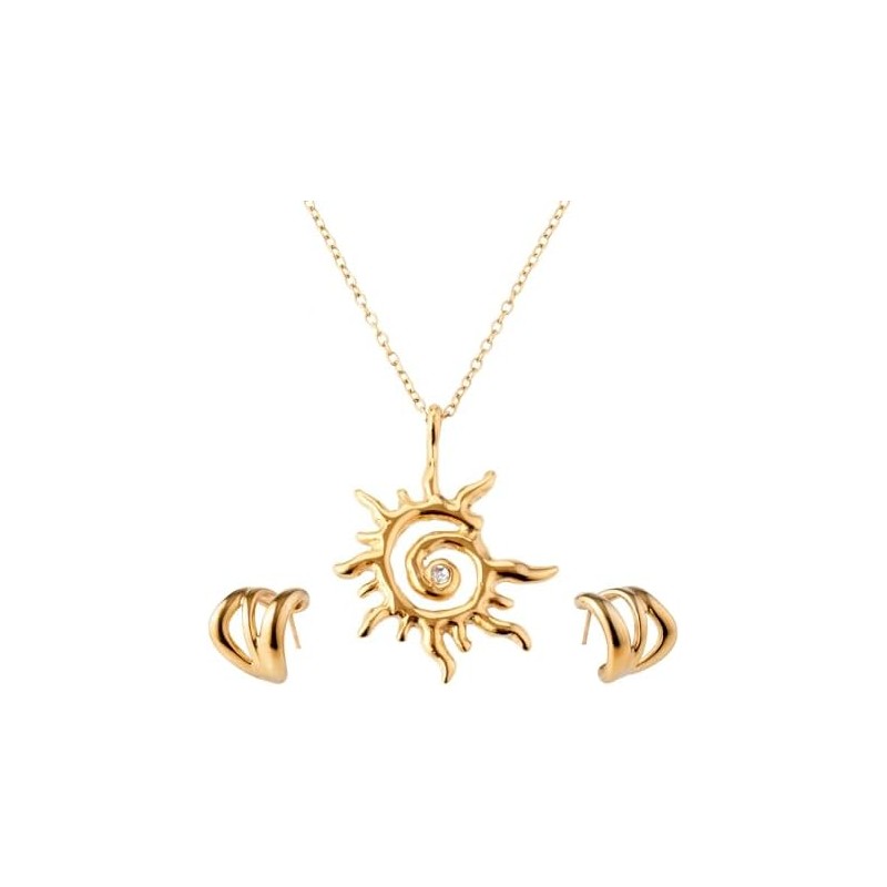 Omky Set de Joyería para Mujer – Collar Sol en