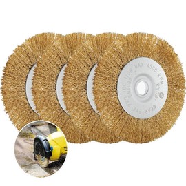 Grout Brush Set of 4, Compatible with Gloria Multibrush and Other Wire Brushes, 10 mm Width, Weedbrush Accessories, Replacement Brush