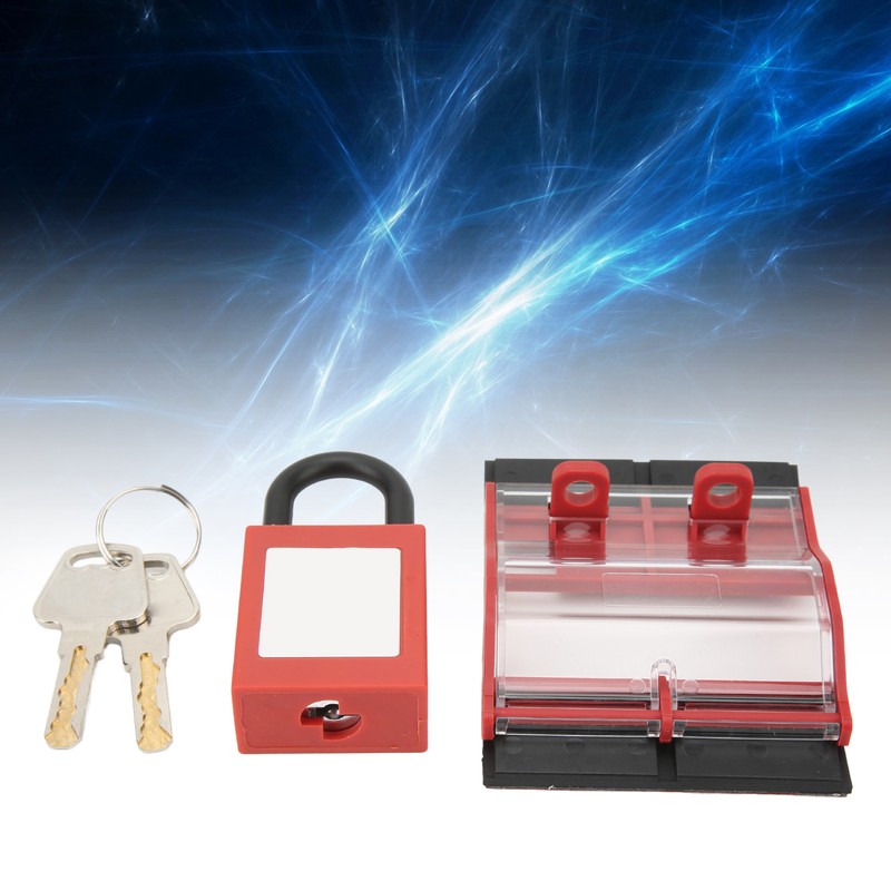Circuit Breaker Protective Cover Padlock Set Transparent Breaker 4P 25mm