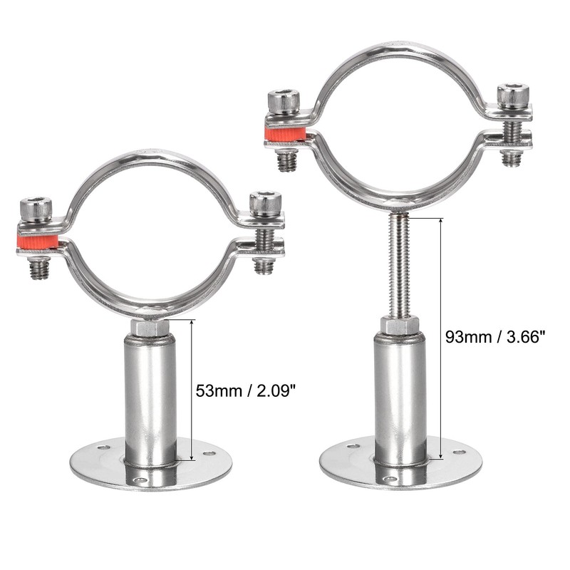sourcing map Wall Mount Ceiling Mount Pipe Support, 304 Stainless