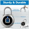 Eseesmart Fingerprint Gym Locker Padlock, Fingerpirnt Bluetooth APP Control Smart