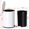 FurnitureXtra™ Modern Style Powder Coated Soft Close Pedal Bin, Plastic