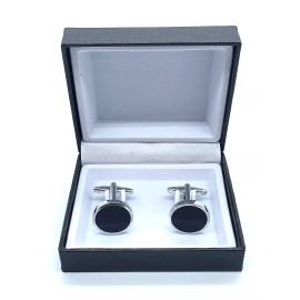 gentleman Men Cufflinks Classic Black Stone Round Shape Style Special Occasion Shirts #15