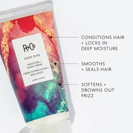 R+Co High Dive Moisture and Shine Crème | Deep Hydration + Softens + Eliminates Frizz | Vegan + Cruelty-Free | 5 Oz