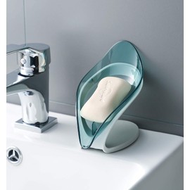 Soap Dish Holder Self Draining Soap Dishes Soap Holder With Draining Soap Tray Soap Dishes For Bathroom No Mess Easy To Clean Soap Saver Leaf Shaped Soapdish For Shower Bathroom And Kitchen (Green)
