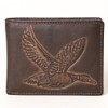 AMERICAN TANNER Genuine Leather Hand Burnished Bifold Wallet For Men
