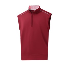 Rouen Quarter Zip Pullover Mens Vest Athletic Performance Outdoor Sleeveless Solid Half Zip Pullover Mens Vest