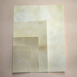 Parchment Leather Pieces, Natural Antique and White Color, 4 Different Sizes. Parchment Leather for Handwriting and Blessing, Taking Notes for 300 Years Later. (8"x12" (1 Piece), Antique)