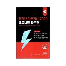 ALLBARUN 올바른 액티브 아르기닌 5000 오르니틴 타우린 20g x 15포 (AD) ALLBARUN Correct Active Arginine 5000 Ornithine Taurine 20g x 15 Sachets (AD)