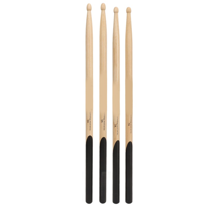 2 Pairs Drum Mallet 5A 7A Wood Drumstick Wooden Drum