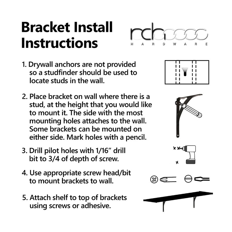 RCH Hardware BK-IR8015-142 Iron Lighthouse Shelf Bracket, 5.6 Inch, Antique