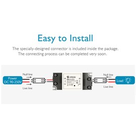 WiFi Switch, Tuya Smart Relay Wireless Remote Control Light Switch Voice Control Outlet Timer Work with Alexa and Google Assistant 90-250V One Channel, 3 Pack