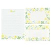 Today's Letter Set, Mino Washi (Green Flower) LLL384