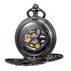 TREEWETO Unisex Pocket Watch with Chain Analogue Hand Winding Double