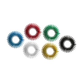 OHPHCALL 6 Pack Ring Massage Spring Acupressure Finger Massager Sensory Fidget Toys for Anxiety Focus