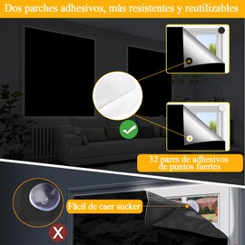 Gincai Cortinas Opacas Portátil(145 * 300cm), Cortinas Opacas con Aislamiento Térmico, Persianas Opacas 100%, Cortinas Opacas de Viaje, Se Puede Cortar, Adecuado para Dormitorio y Viajes
