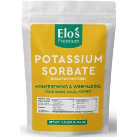 Potassium Sorbate (1LB/ 452g) by Elo’s Premium, Food Grade Great for Winemaking, Cooking and General Use, Packaged in Canada, Can Be Used As Preservatives