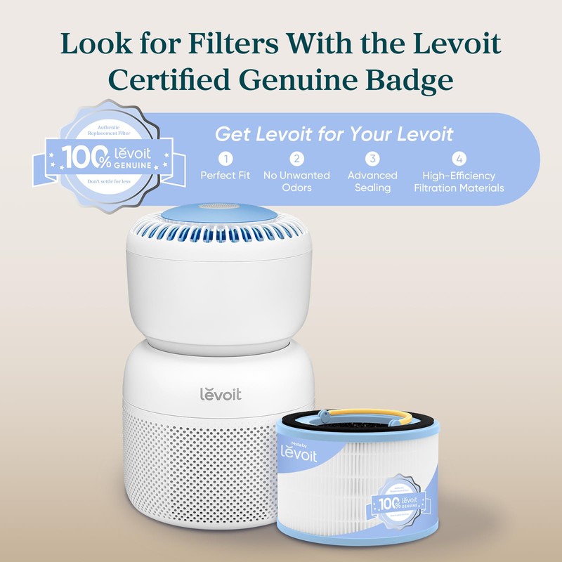 LEVOIT Sprout Air Purifier Genuine Replacement Filter, 3 layer HEPA