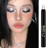 Pearl White Eyeshadow Stick, Shimmering Glitter Eyeshadows Metallic Highlight Pencil