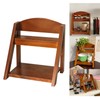 Desktop Organizer Retro Aesthetic Office Storage Rack Home Decor Wood