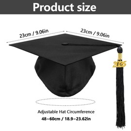 YDHfdc Graduation Hat Graduation Hat 2025 Pendant Tassel Bachelor Hat Elastic Unisex Graduation Hat for Graduations from University, College, Graduation
