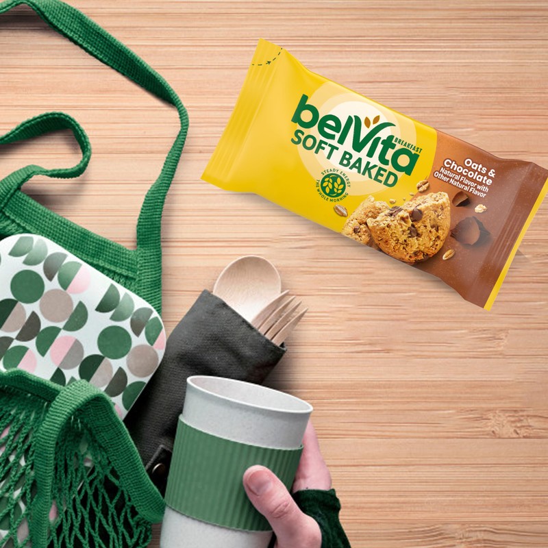 belVita Soft Baked Oats & Chocolate Breakfast Biscuits, Chewy Breakfast