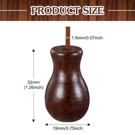Windyun 109.36 Yards Roman Blind Cord 1.8 mm Braided Lift Shade Cord and 12 Pieces Wood Blind Pull Cord Knobs for DIY Roman Blind, Curtain Craft (Brown), Windyun-QAO-hnbxlo0923