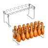 Relaxdays Hähnchenschenkelhalter 2er Set, Edelstahl, knuspriges Geflügel ohne Wenden, Keulenhalter