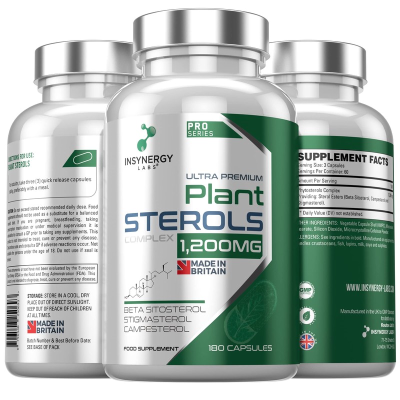 Ultra Premium Plant Sterols 1,200mg 180 Vegan Tablets with Beta