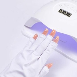 [Out_62] Skincare UV Nail Gloves UV LED Gel Nail Gloves - Black/FREE / [아우트_62]스킨케어 uv네일장갑 UV LED 젤네일 네일 장갑 - 블랙／FREE